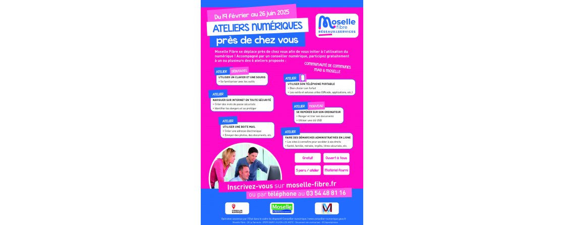 Ateliers numérique gratuits en Moselle